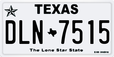TX license plate DLN7515