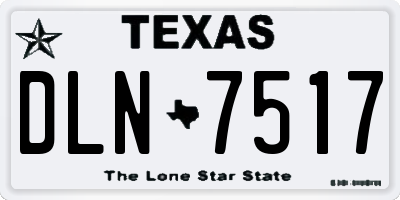 TX license plate DLN7517