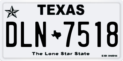 TX license plate DLN7518