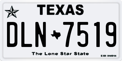 TX license plate DLN7519