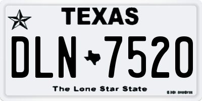 TX license plate DLN7520