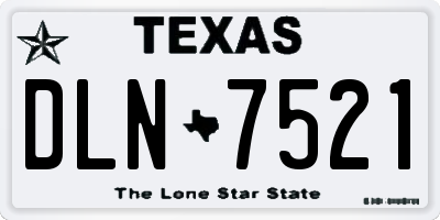 TX license plate DLN7521