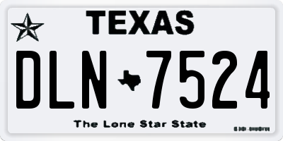 TX license plate DLN7524