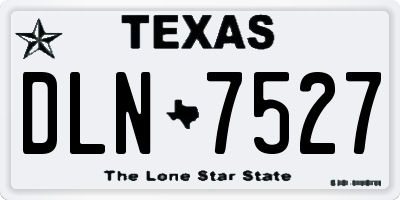 TX license plate DLN7527