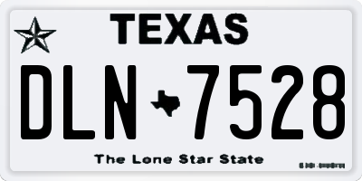 TX license plate DLN7528