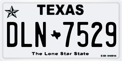 TX license plate DLN7529