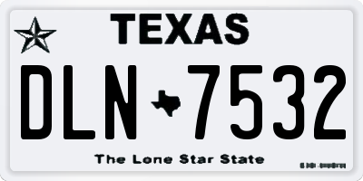 TX license plate DLN7532