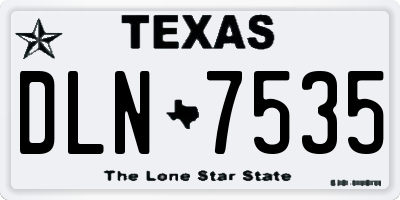 TX license plate DLN7535