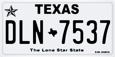 TX license plate DLN7537
