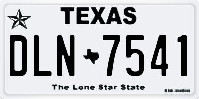TX license plate DLN7541