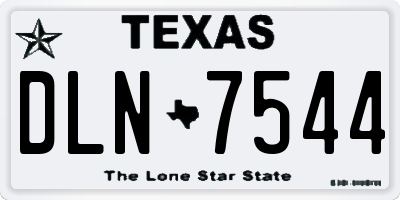TX license plate DLN7544