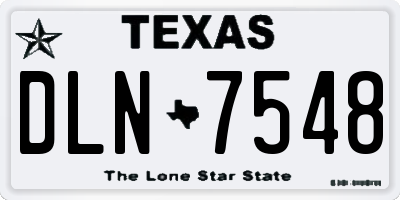 TX license plate DLN7548