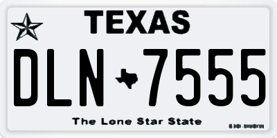 TX license plate DLN7555
