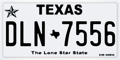 TX license plate DLN7556