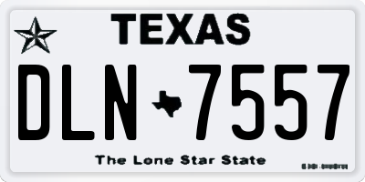 TX license plate DLN7557