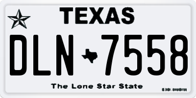 TX license plate DLN7558