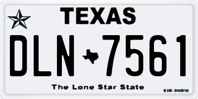 TX license plate DLN7561