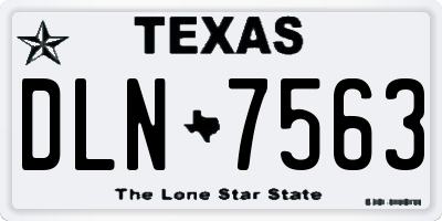 TX license plate DLN7563