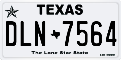 TX license plate DLN7564