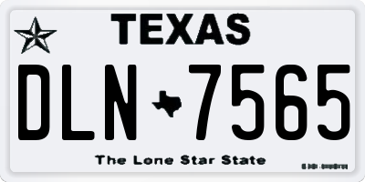 TX license plate DLN7565
