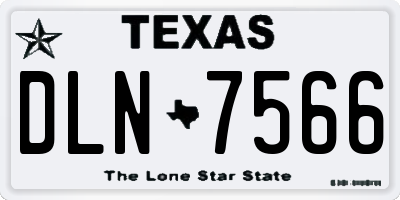 TX license plate DLN7566