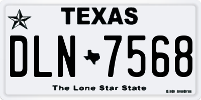TX license plate DLN7568