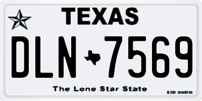TX license plate DLN7569