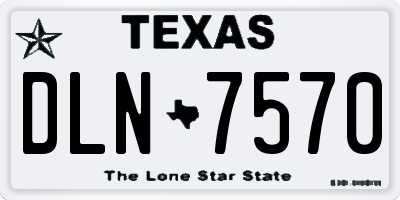 TX license plate DLN7570