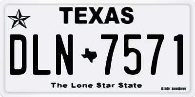 TX license plate DLN7571