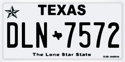 TX license plate DLN7572