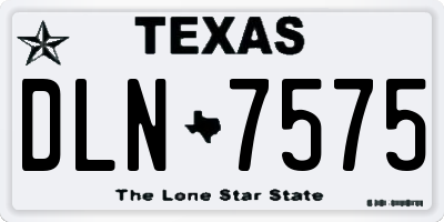 TX license plate DLN7575