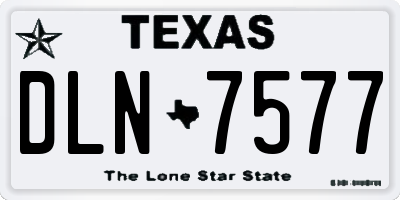 TX license plate DLN7577