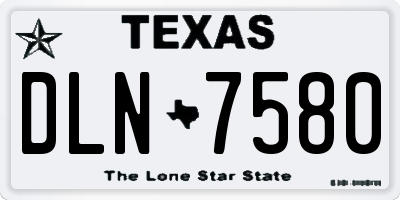 TX license plate DLN7580