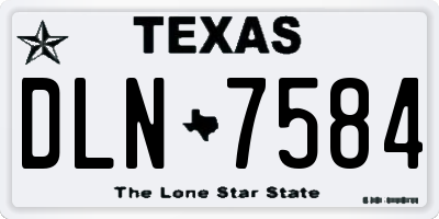 TX license plate DLN7584