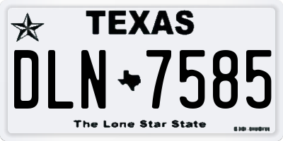 TX license plate DLN7585