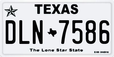 TX license plate DLN7586