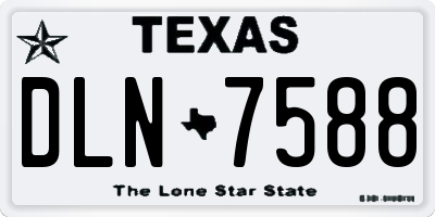 TX license plate DLN7588