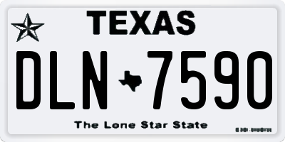 TX license plate DLN7590