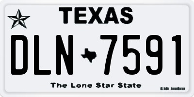 TX license plate DLN7591