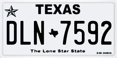 TX license plate DLN7592