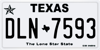 TX license plate DLN7593