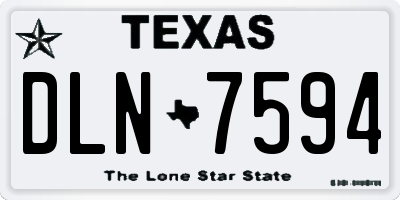 TX license plate DLN7594