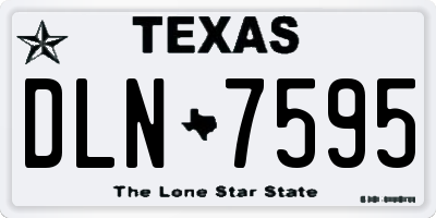 TX license plate DLN7595