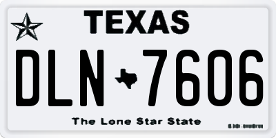 TX license plate DLN7606