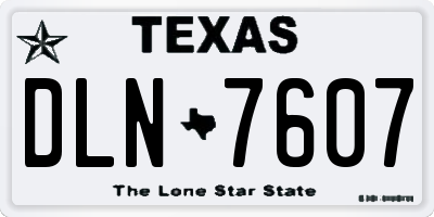 TX license plate DLN7607