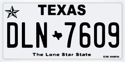 TX license plate DLN7609
