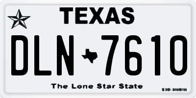 TX license plate DLN7610