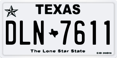 TX license plate DLN7611