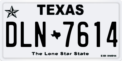 TX license plate DLN7614