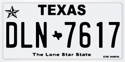 TX license plate DLN7617